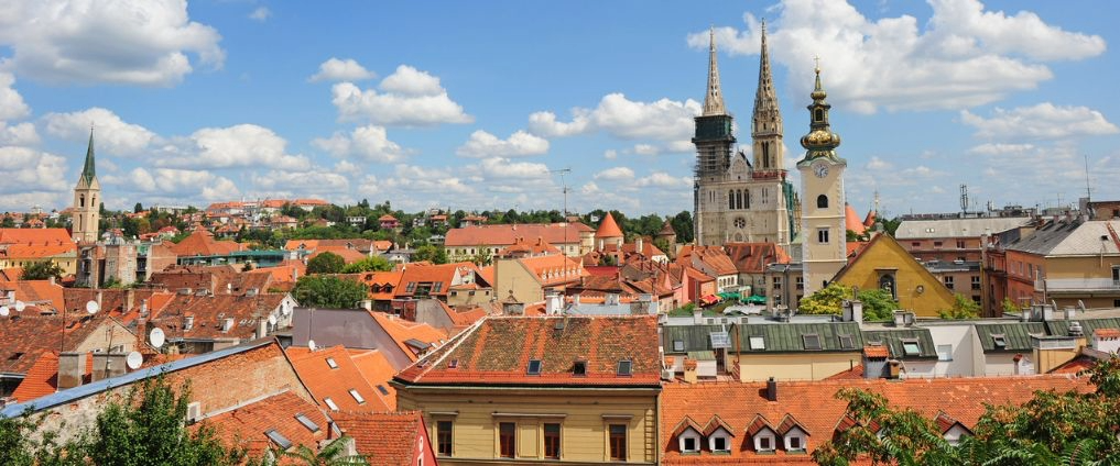 aerial view of Zagreb 
